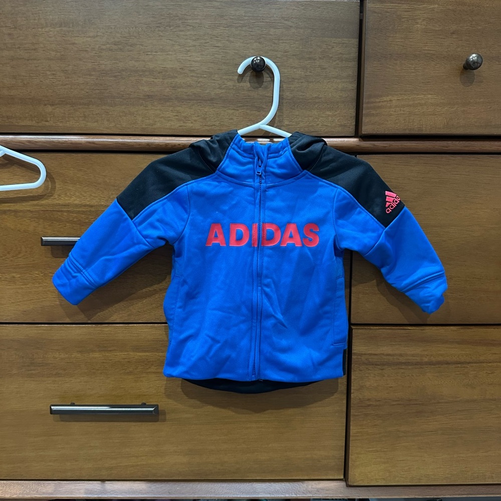 Adidas Infant Blue and Black Hoodie